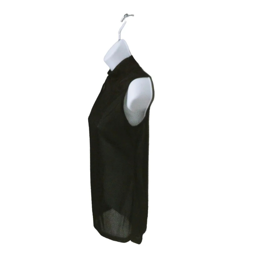 Crystal Fashions Sheer High Neck Sleeveless Blouse XS NWT - Picture 4 of 7